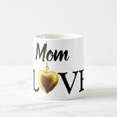 母マグ母モダンは黄金のハートコーヒーマグ大好き コーヒーマグカップ (中央)