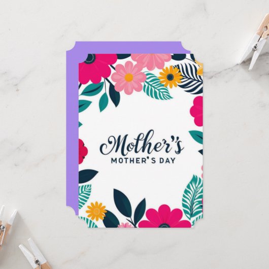 母マザーデイ カード (正面/裏面インサイチュ)