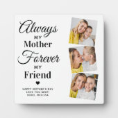 母マザードーター引用文パーソナライズされた3写真 フォトプラーク (正面)