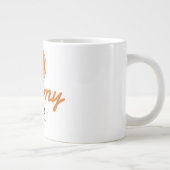 母ママの子供の名前をパーソナライズカスタムする ジャンボコーヒーマグカップ (右)