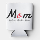 母ママの子供の名前をパーソナライズカスタムする 缶クーラー (正面)