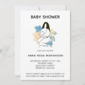 *~*母ママ保持ベビーフローラ赤ちゃんシャワーボーイ 招待状 (裏面)