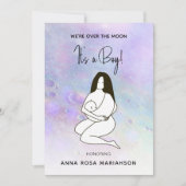 *母ママ保持ベビームーンクレーターシャワーボーイ 招待状 (正面)