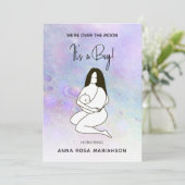 *母ママ保持ベビームーンクレーターシャワーボーイ 招待状 (スタンド正面)