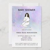 *母ママ保持ベビームーンクレーターシャワーボーイ 招待状 (裏面)