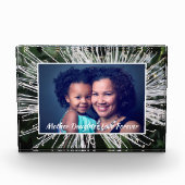 母ママ娘の家族の愛をパーソナライズ フォトブロック (正面)