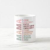 母ママ言葉の芸術の愛 コーヒーマグカップ (中央)