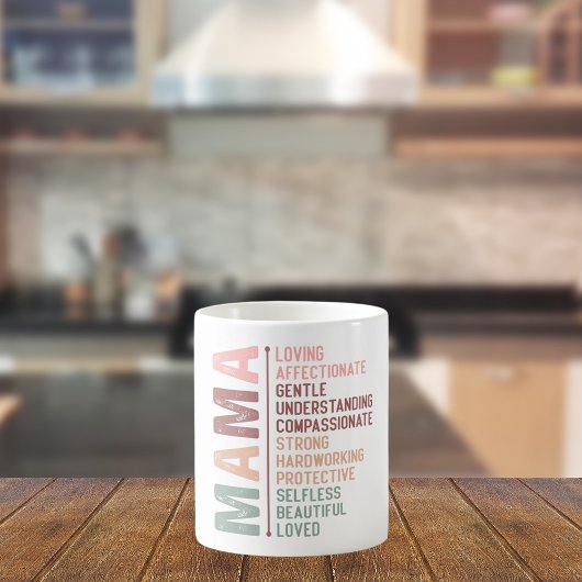 母ママ言葉の芸術の愛 コーヒーマグカップ