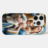母マリアとベビーイエスのイラストレーション Case-Mate iPhoneケース (裏面 (横))