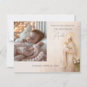 母マリアとベビーバプテスマ サンキューカード (正面)