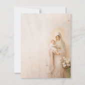 母マリアとベビーバプテスマ サンキューカード (裏面)