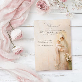 母マリアとベビーバプテスマ サンキューカード