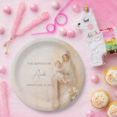 母マリアとベビーバプテスマ ペーパープレート (パーティー)