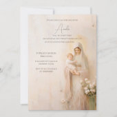 母マリアとベビーバプテスマ 招待状 (正面)