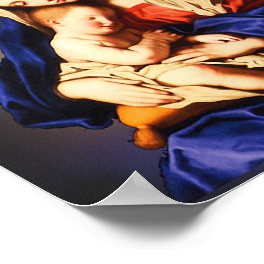 母マリアと子イエス ポスター (角)