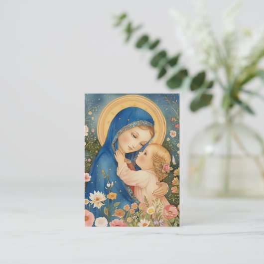 母マリアと子カトリックの詩 プレイスカード (スタンド正面)