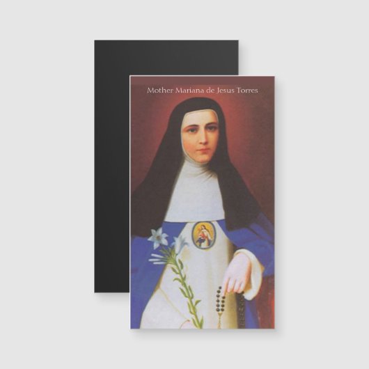 母マリアナdeイエス・キリストTorresのマグネティック・カード (正面/裏面)