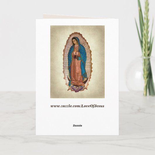 母マリア挨拶カード カード (裏面)