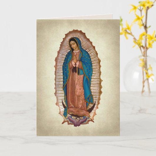 母マリア挨拶カード カード (黄色い花)