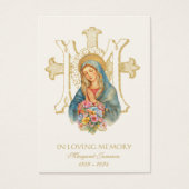 母マリア・カトリック葬儀メモリアル聖カード – (正面)
