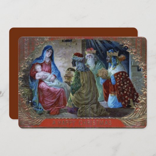 母マリア，ベビーイエスと三人の賢者 シーズンカード (正面/裏面)