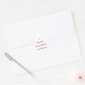 母ミニマルさんからのメリークリスマス赤と白 三角形シール (封筒)