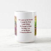 母メリーの庭の平静の祈りの言葉のマグ コーヒーマグカップ (中央)