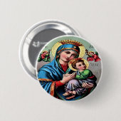 母メリーボタン 缶バッジ (正面&裏面)