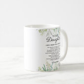 母モダンと娘の勇気付けられるリーフ コーヒーマグカップ (正面右)