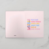 母モダンと母のクール贈り物おもしろい 箔グリーティングカード (外側レイダウン)