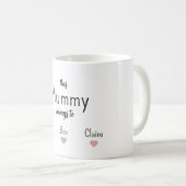 母モダンの子が母の日を名付ける コーヒーマグカップ (正面右)