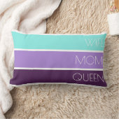 母モダンの日のタイポグラフィとフローラ ランバークッション (ブランケット)