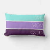 母モダンの日のタイポグラフィとフローラ ランバークッション (正面)