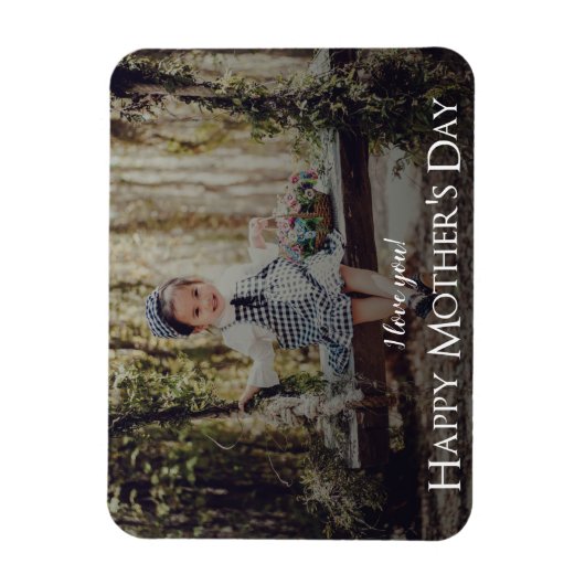 母モダンの日のフォトマグネット マグネット (縦)