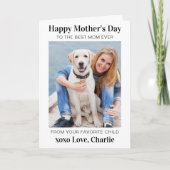 母モダンの日のペットシンプルドッグのカスタム写真 シーズンカード (正面)