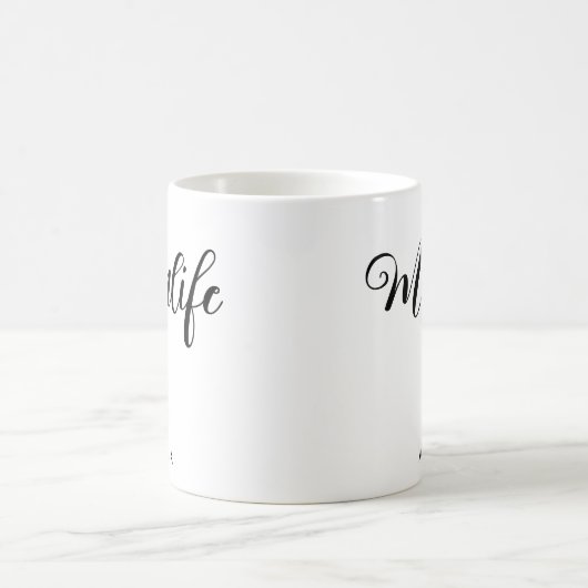 母モダンの日のママの生活の名前のミニマリスト コーヒーマグカップ (中央)