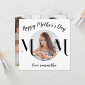 母モダンの日の写真コラージュのグリーティングカード カード (正面/裏面インサイチュ)