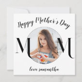 母モダンの日の写真コラージュのグリーティングカード カード (正面)