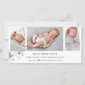 母モダンの日の写真コラージュ シーズンカード (正面)