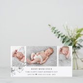 母モダンの日の写真コラージュ シーズンカード (スタンド正面)