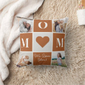 母モダンの日の愛4家族の写真コラージュ クッション (ブランケット)