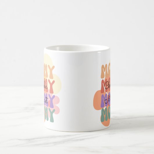 母モダンの日の贈り物に母の子供たち コーヒーマグカップ (中央)