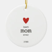 母モダンの日の贈り物カスタムのお母さ最高のん セラミックオーナメント (正面)