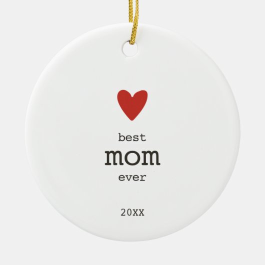 母モダンの日の贈り物カスタムのお母さ最高のん セラミックオーナメント (正面)