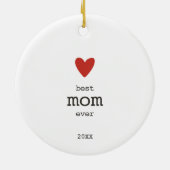 母モダンの日の贈り物カスタムのお母さ最高のん セラミックオーナメント (裏面)