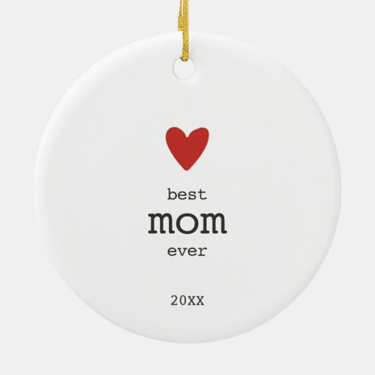 母モダンの日の贈り物カスタムのお母さ最高のん セラミックオーナメント (裏面)