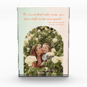 母モダンの日アーチウォーターエレガントカラー引用文 フォトブロック (正面)