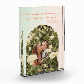 母モダンの日アーチウォーターエレガントカラー引用文 フォトブロック (左)