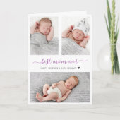 母モダンの日フォトコラージュ折り畳みカード カード (正面)