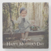 母モダンの日フォトストーンコースター ストーンコースター (正面)